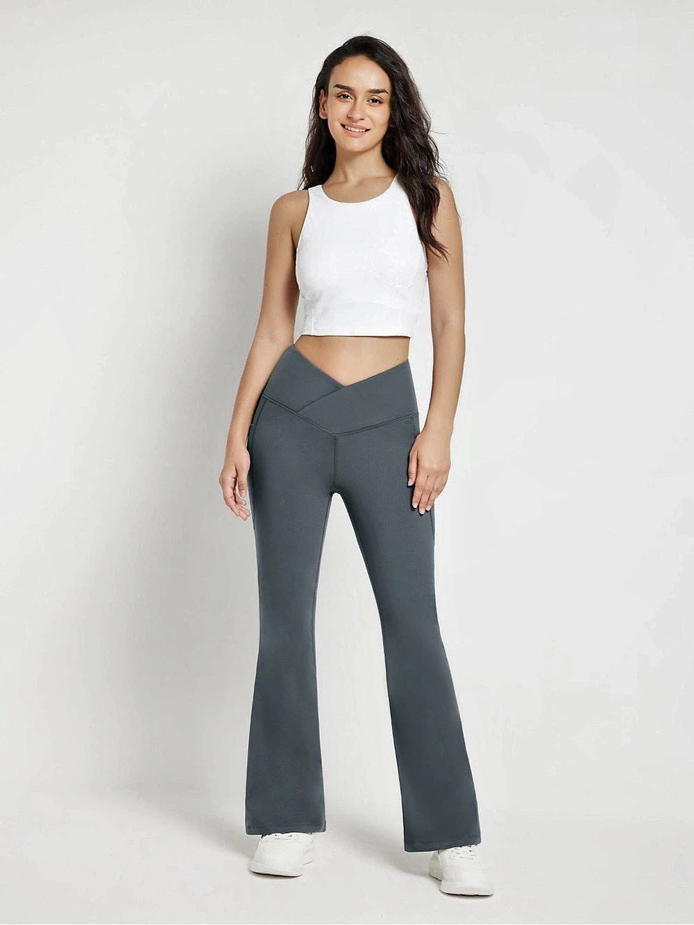baleaf flare leg leggings with side pockets Flare Leggings Charcoal XS NWT